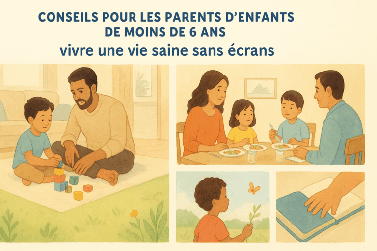 Conseils pour les parents d’enfants de moins de 6 ans : vivre une vie saine sans écrans