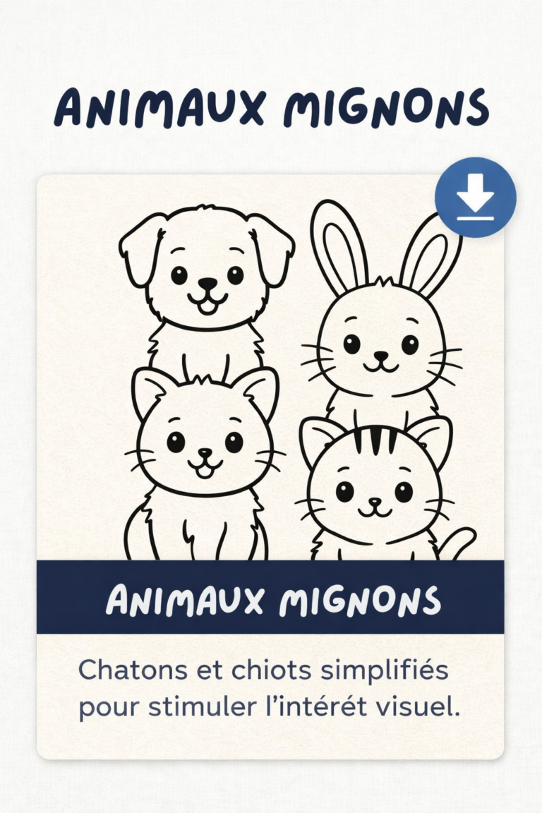 Coloriage de Chatons et Chiots pour Bébé 0-3 Ans – PDF Gratuit à Télécharger