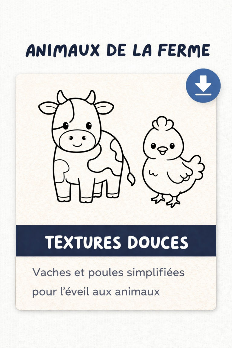Coloriage d&rsquo;Animaux de la Ferme pour Bébé 0-3 Ans – PDF Gratuit à Télécharger