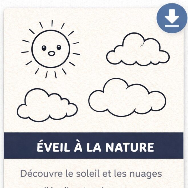 Coloriage de nuages et soleil