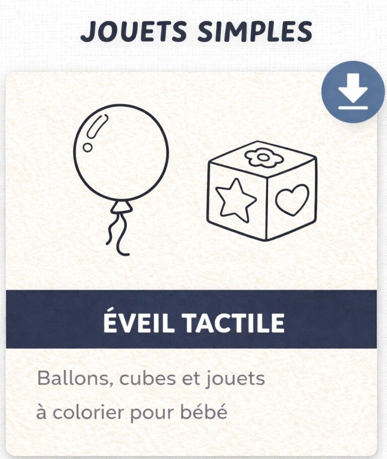 Coloriage de Jouets Simples pour Bébé 0-3 Ans – PDF Gratuit à Télécharger