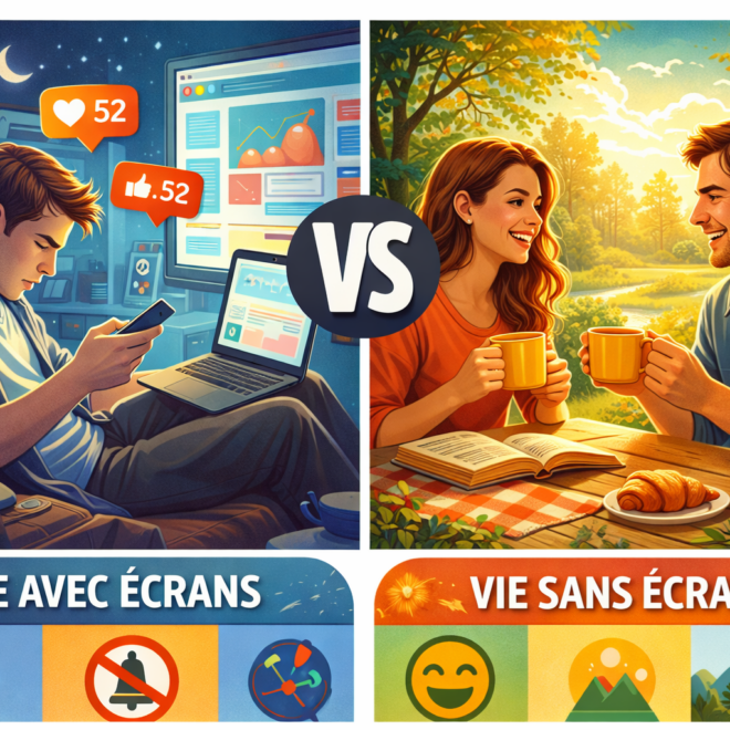 Vie avec ecran et vie sans ecran