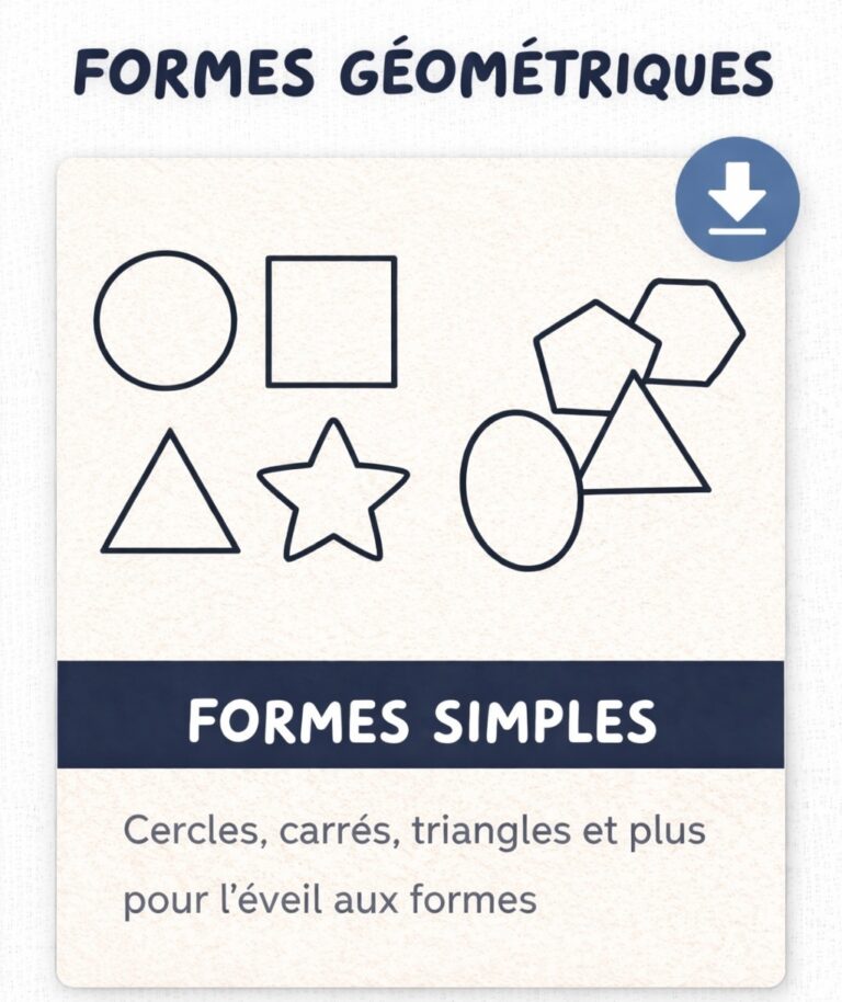 Coloriage de Formes Géométriques pour Bébé 0-3 Ans – PDF Gratuit à Télécharger