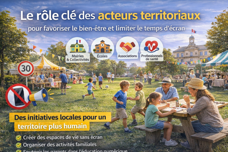 Responsabilité des acteurs territoriaux pour la réduction du temps d&rsquo;écran et le bien‑être des enfants